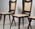 Italian Dark Stained Exotic Wood Dining Chairs, 1950s, Set of 4 For Sale - Image 4 of 7