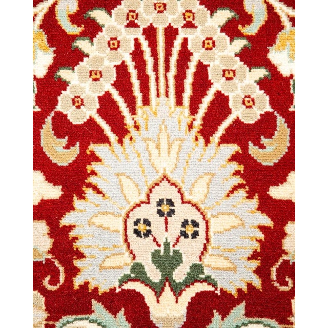 Traditional Mogul, One-of-a-Kind Hand-Knotted Area Rug in Red, 4' 1" x 6' 4" For Sale - Image 3 of 8