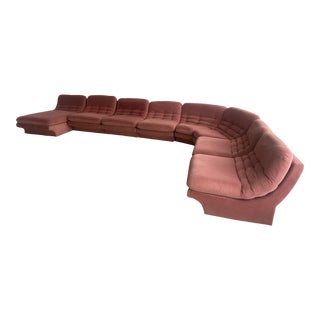 1980s Vintage Vladimir Kagan Style Sectional - 8 Pieces For Sale