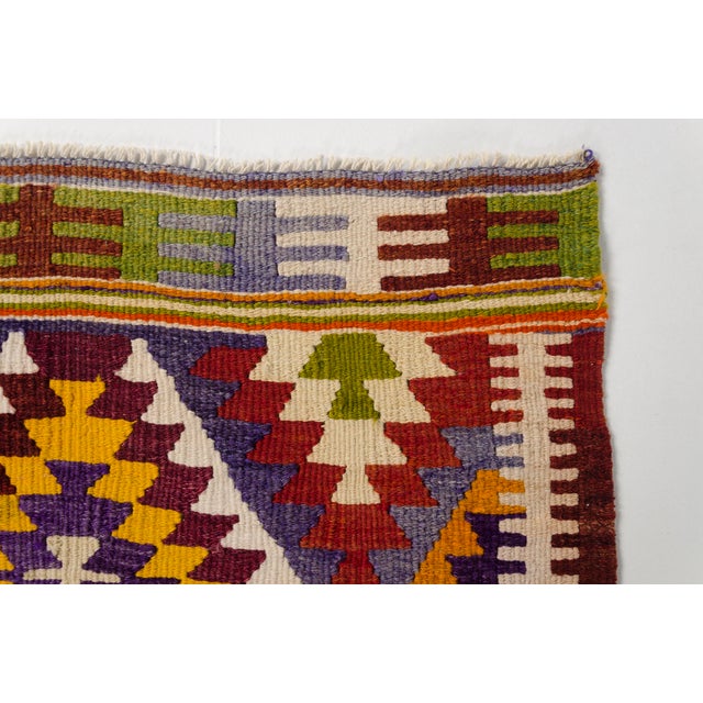 1960s Small Oushak Turkish Kilim Rug For Sale - Image 5 of 10