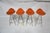 Onda Swivel Kitchen Stools by Jesús Gasca for Stua This orange seat version is no longer being manufactured With a wave-...