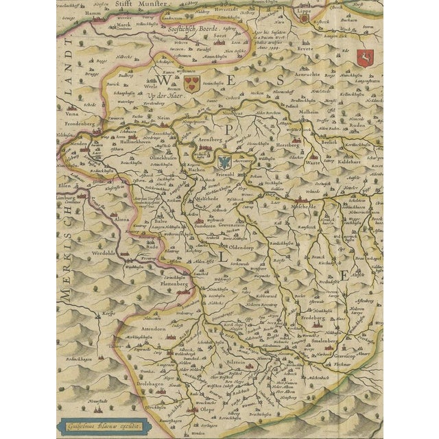 Antique Map of the Duchy of Westphalia For Sale - Image 5 of 6