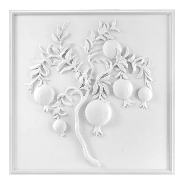 Bunny Williams Home Pomegranate Plaster Art Panel For Sale