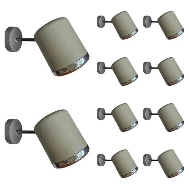 Mid-Century Modern Wall Lamps from Kinkeldey, Germany, 1970s, Set of 10 For Sale - Image 14 of 14