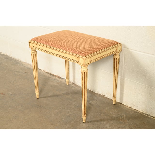 Drexel French Regency Louis XVI Vanity Stool or Ottoman | Circa 1950s For Sale - Image 10 of 10