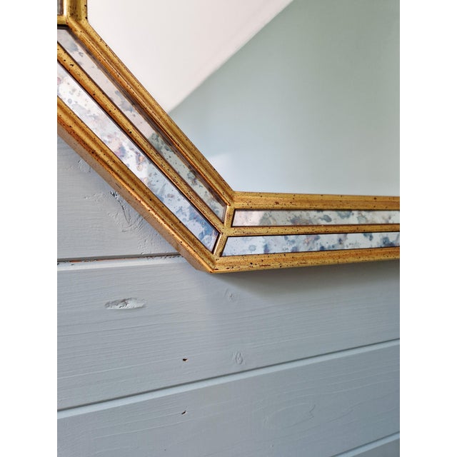 1970s Vintage Belgian Mirror with Gilded Wooden Frames from Deknudt, 1970 For Sale - Image 5 of 12