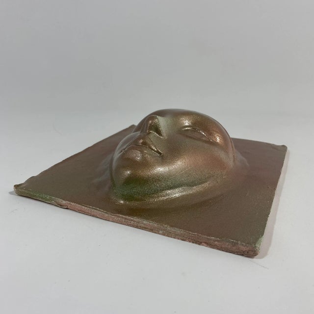 Modern Studio Pottery Wall Face Sculpture For Sale - Image 3 of 13