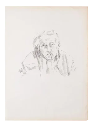 Portrait - Original Pencil on Ivory Paper - 1950 1950