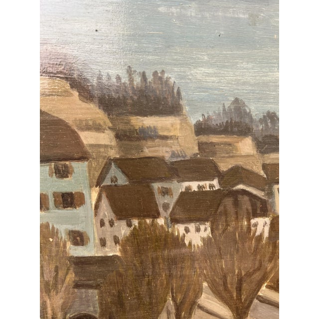 Albert Joseph Januarius Di Décarli, La Saune, Oil on Wood, Framed For Sale - Image 4 of 10