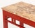 James Mont Style Marble Top Red Stained Oak Console Table For Sale In New York - Image 6 of 7
