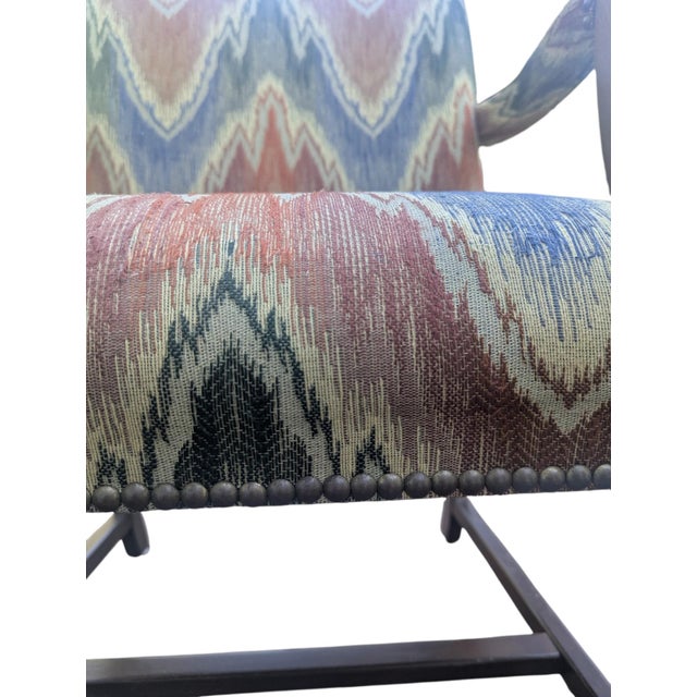 Vintage Schumacher Upholstered Flamestitch Arm Chair For Sale - Image 17 of 18