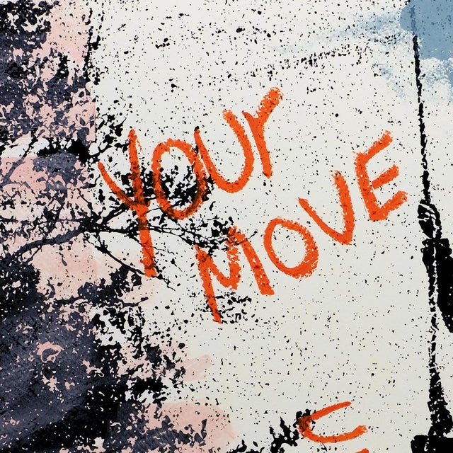 Contemporary Your Move, Universe- Whimsical Text Embellished Giclee Print For Sale - Image 3 of 4