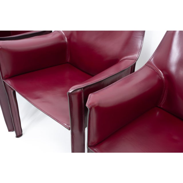 CAB 413 Armchairs by Mario Bellini for Cassina, 1990s, Set of 4 For Sale - Image 15 of 17