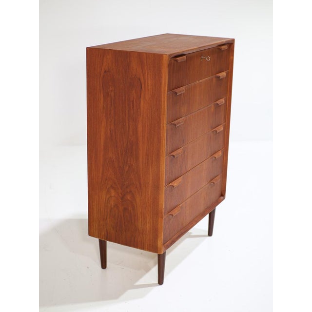 Tall Vintage Danish Chest of Drawers in Teak, 1960s For Sale - Image 6 of 16