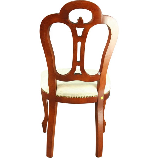 Brown Large Italian New Rococo Chair Mahogany For Sale - Image 8 of 10