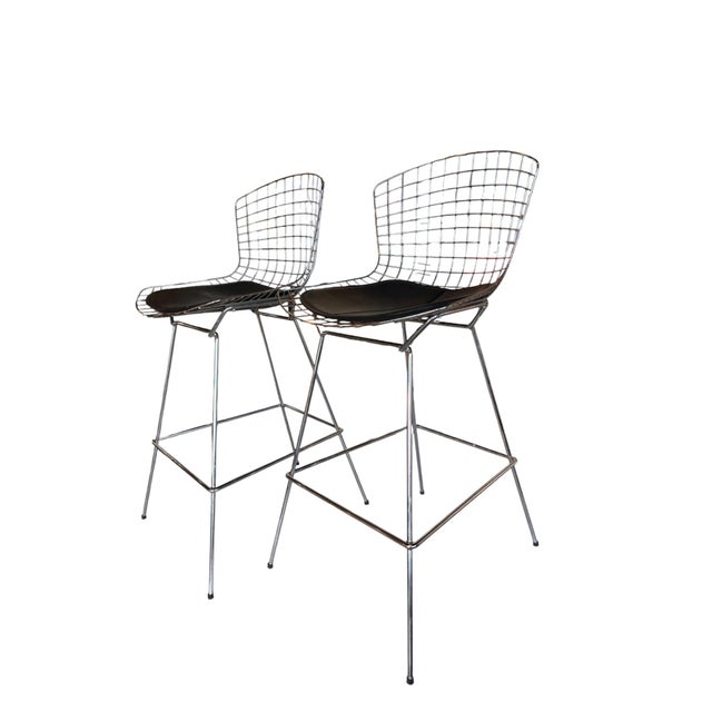 These high-quality reproductions of the wire stools Harry Bertoia designed in the 1950s for Florence Knoll were...
