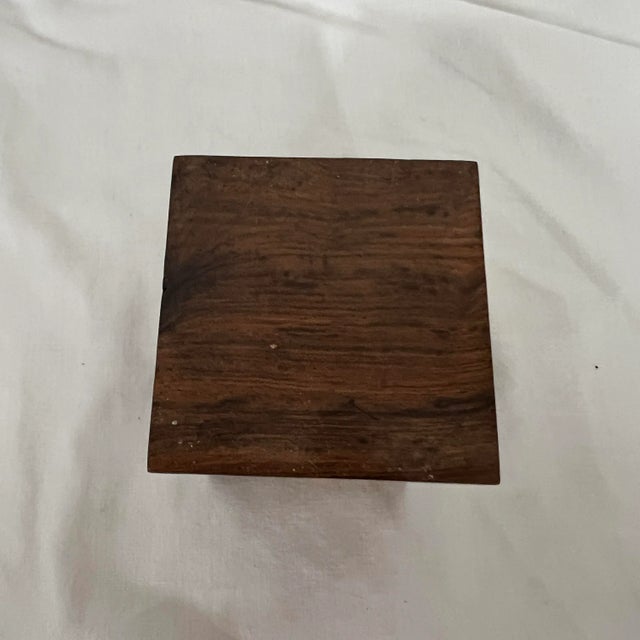 Rosewood Woven Desk Pencil Holder/ Brush Pot For Sale - Image 6 of 6