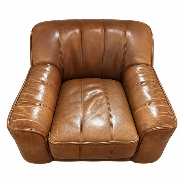 1970s DS 44 Seating Set in Buffalo Leather in Leather and Marble from de Sede, 1970s, Set of 4 For Sale - Image 5 of 6