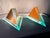 Massive, Post-Modern Pair of Triangular Gilted Metal and Lucite Six Sconces, Late 20th Century Belgium For Sale - Image 4 of 10