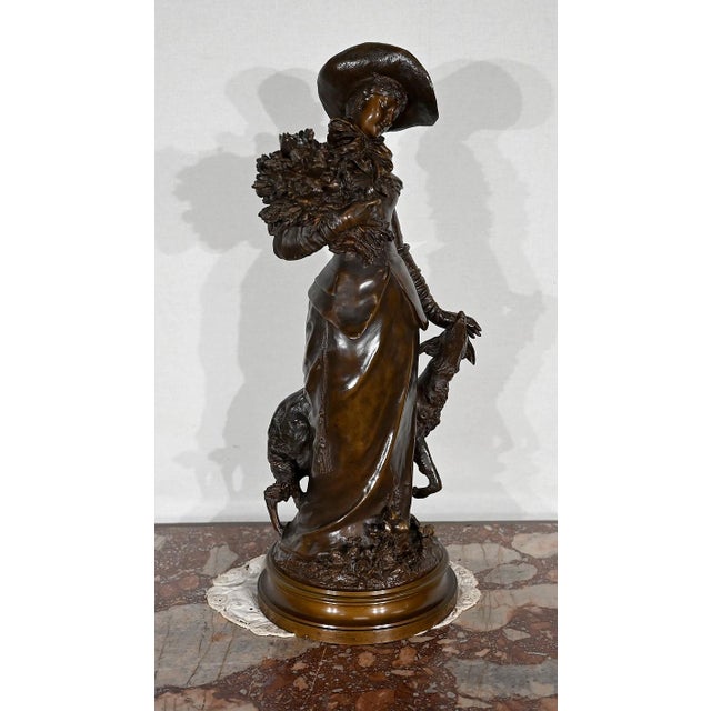 A. Gaudez, L’élégante et son chien, 19th Century, Bronze For Sale - Image 13 of 18