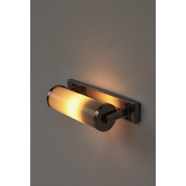 Silver Art Deco Chrome and Opaline Glass Wall Lamps from Asea, Sweden, 1930s, Set of 2 For Sale - Image 8 of 15