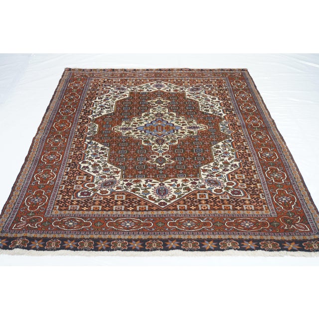 1940s Vintage Tribal Ghashghai Rug 4'5'' X 6'1'' For Sale - Image 5 of 8