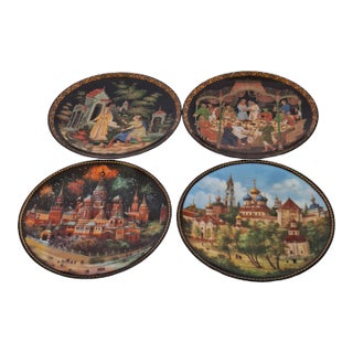 Late 20th Century Tianex Numbered Russian Legends Decorative Collector Plates- Set of 4 For Sale
