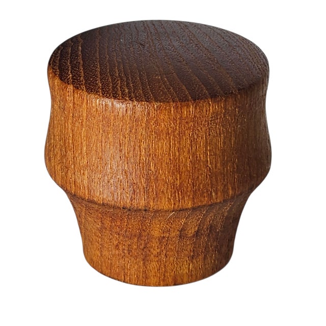 Transparent Dansk Handblown Glass Decanter With Teak Stopper, Attributed to Gunnar Cyren, c.1960s For Sale - Image 8 of 9