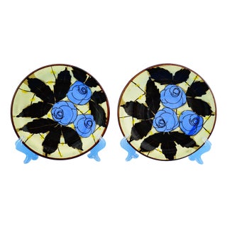 Vintage Ceramic Plates by La Spiga Roma, 1930s, Set of 2 For Sale