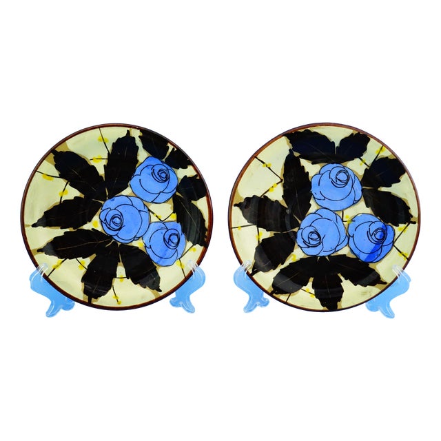 Vintage Ceramic Plates by La Spiga Roma, 1930s, Set of 2 For Sale