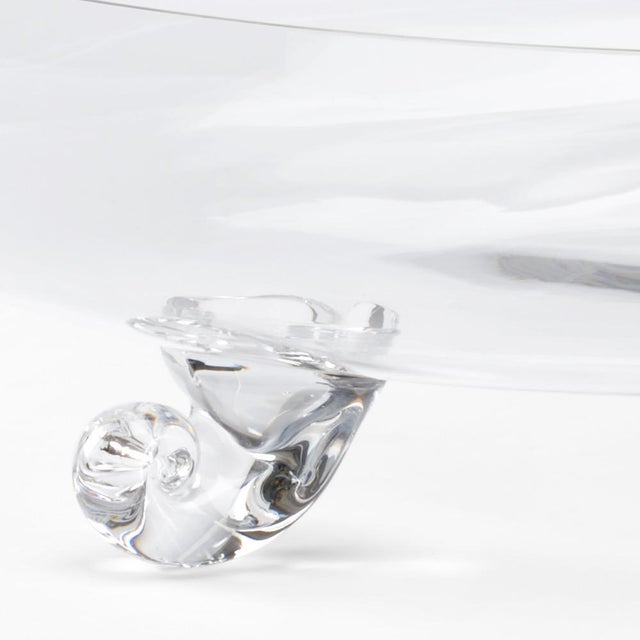 Clear glass footed bowl. 6h x 19.5w x 19.5d