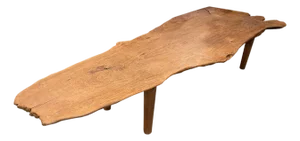 Andrianna Shamaris Live Edge Teak Wood Coffee Table or Bench