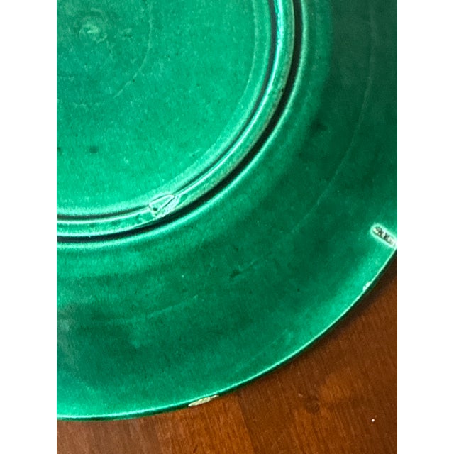 Antique Majolica Green Plates-Set of Four For Sale - Image 18 of 18