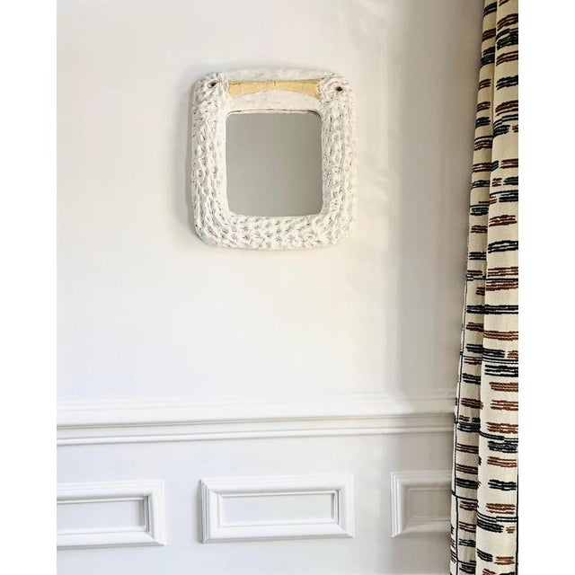 Charlotte Perriand Cicogne French Ceramic Mirror by Renzo Maar For Sale - Image 4 of 9