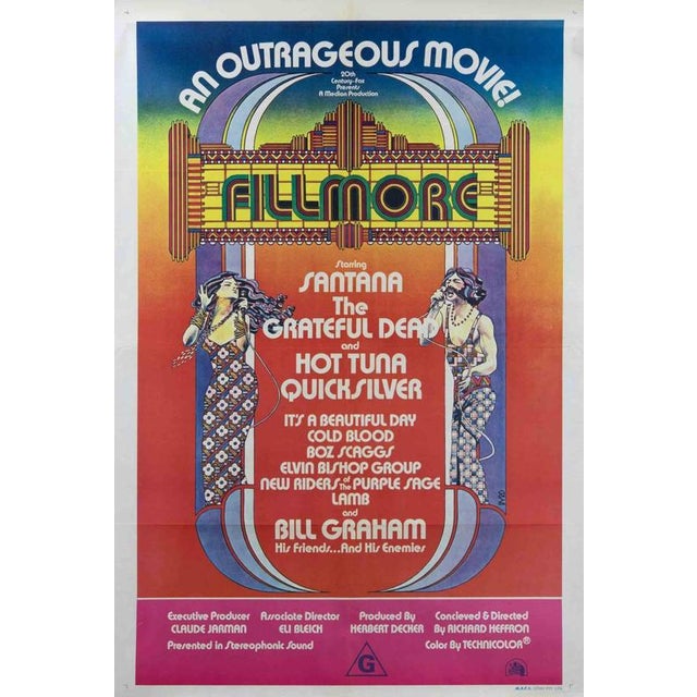 Australian One-Sheet (27 × 40 in.), 20th Century-Fox. Concert documentary directed by Richard Heffron, produced by Bill...