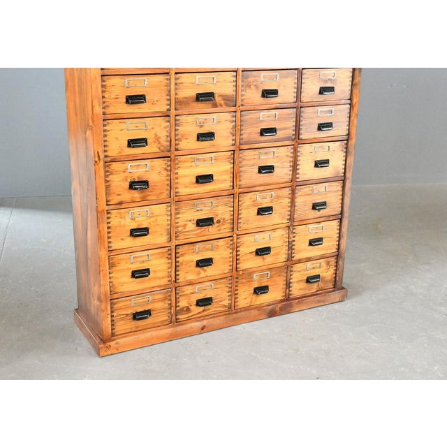 Pine Workshop Bank of Drawers, 1940s For Sale - Image 6 of 8