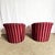Vintage Regency Red Striped Swivel Lounge Chairs by Ethan Allen - A Pair For Sale In Miami - Image 6 of 12