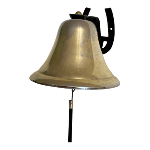 Vintage Ranch Brass Dinner Bell With Ringer