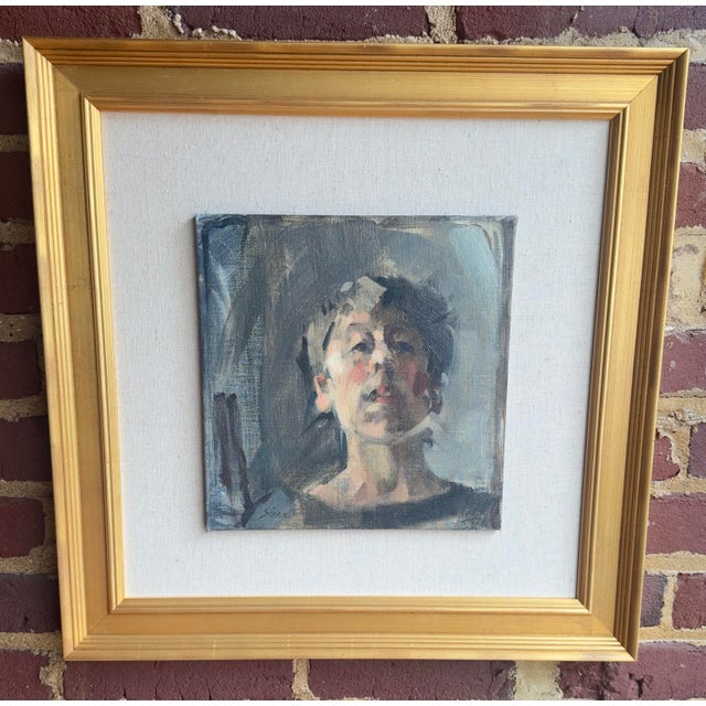 Abstract Maggie Siner Untitled Impressionist Portrait For Sale - Image 3 of 8