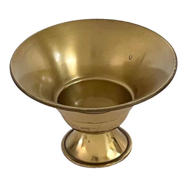 1930s Swedish Brass Pedestal Bowl For Sale