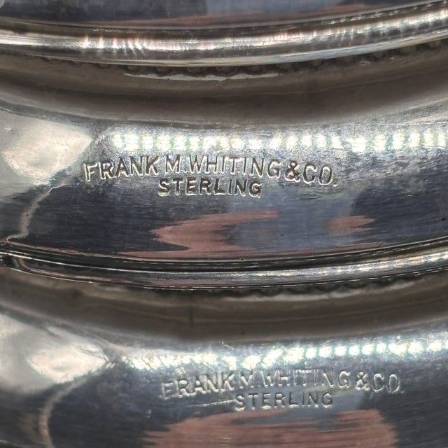 1940s Frank Whiting Sterling Silver & Glass Coasters (Set of 4) For Sale - Image 9 of 10