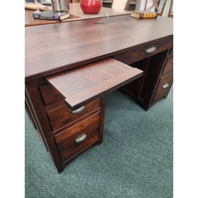 Mission Style Executive Desk by Country Classic Collection For Sale - Image 9 of 12