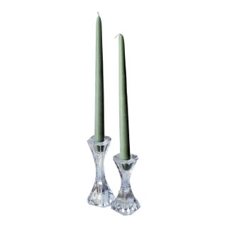 1990s Villeroy and Boch Crystal Candle Holders - Set Of For Sale