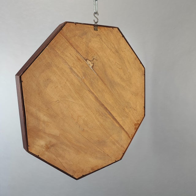 Octagonal Teak Mirror, 1960 For Sale - Image 5 of 6