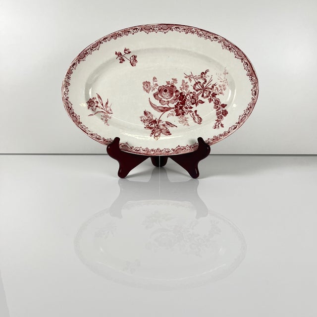 1920s Fontange Oval Dish from Sarreguemines, 1920s For Sale - Image 5 of 13