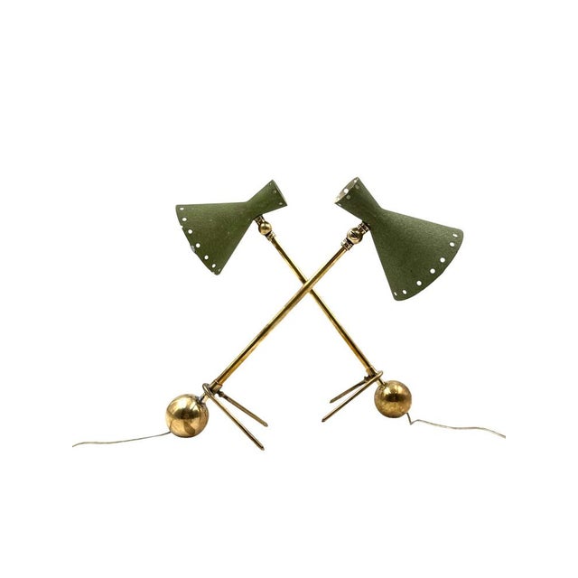 Mid-Century Modern Mid-Century Table Lamps attributed to Stilnovo, Milano, Italy, 1950s, Set of 2 For Sale - Image 3 of 13