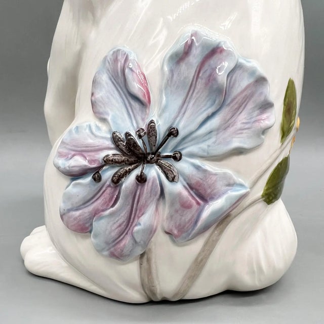 Fitz and Floyd White Rabbit Figurine With Floral Accent | Butterfly Fields Collection - Spring, Easter, Cottagecore For Sale - Image 12 of 13