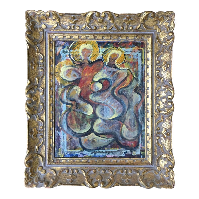 Polish Abstract Religious Framed Painting For Sale