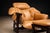 Brown “Jangada” Lounge Chair with Ottoman in Hardwood & Leather, Jean Gillon, 1970s – Lot 213 For Sale - Image 8 of 16