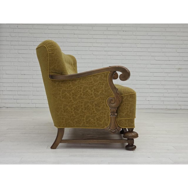 Vintage Danish Three-Seater Sofa in Wool and Oak, 1960s For Sale - Image 9 of 18